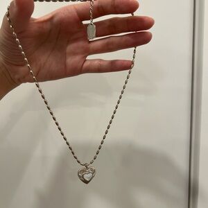 Elegant Silver Heart Pendant Necklace